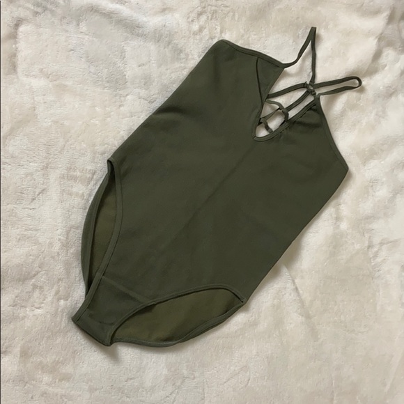 NWOT green free people one piece size m/l - Picture 2 of 8